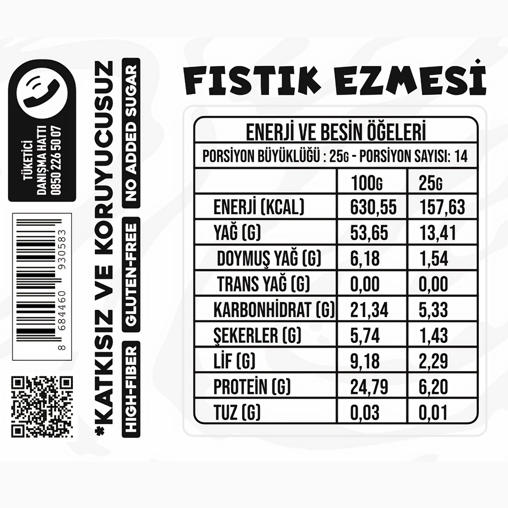 Mustang Nutrition Crunchy Ballı Chia Tohumlu Fıstık Ezmesi 350 g