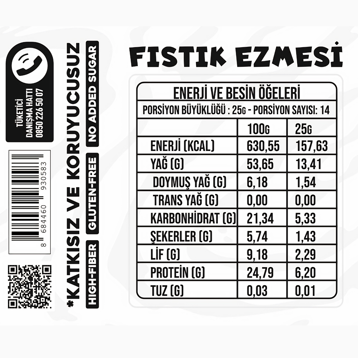 Mustang Nutrition Crunchy Ballı Chia Tohumlu Fıstık Ezmesi 350 g