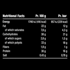 Snck Yüksek Protein Bar 55 Gr 12 Adet Çikolata & Yer Fıstığı etiket bilgileri