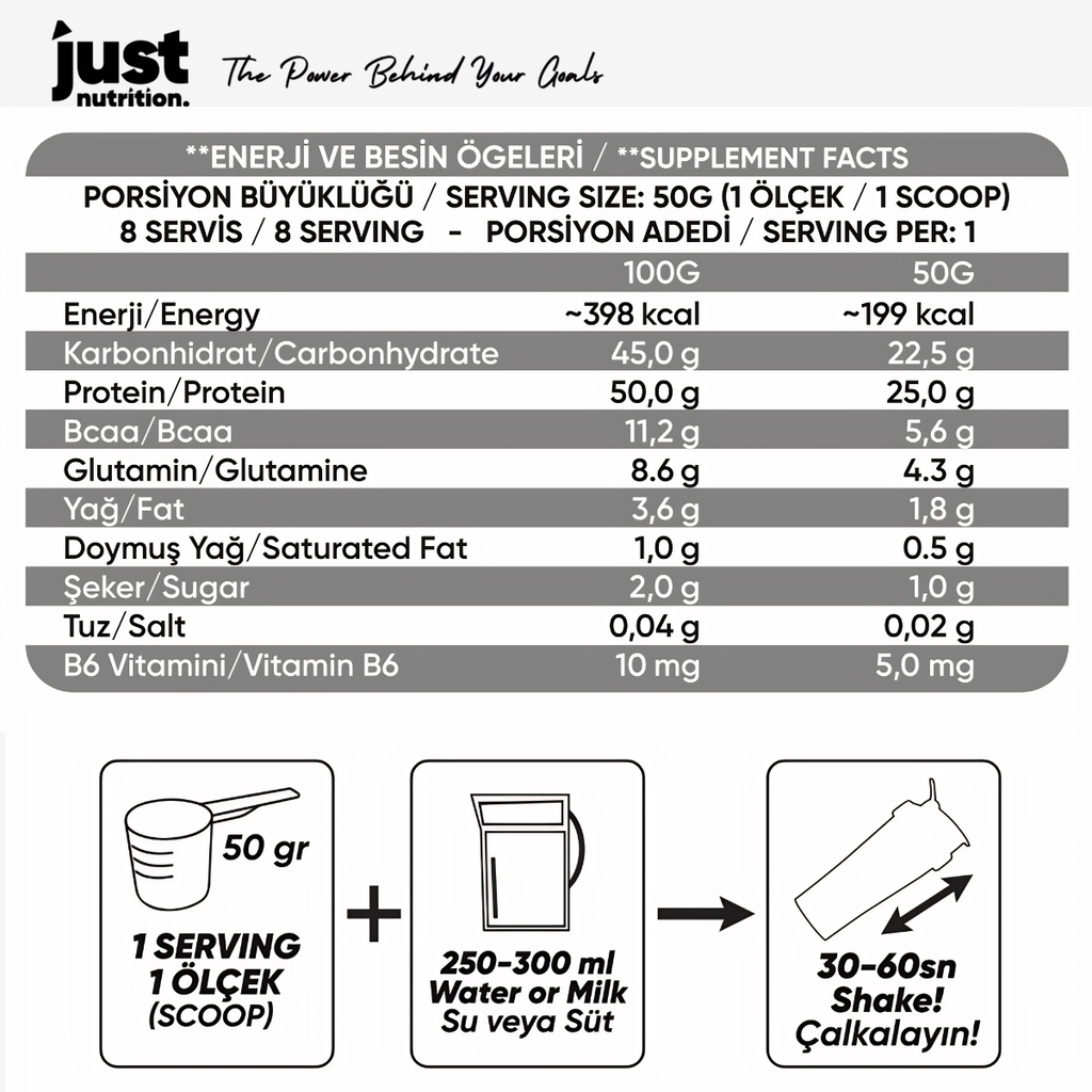 Just Nutrition Whey Protein 400 Gr Çikolata