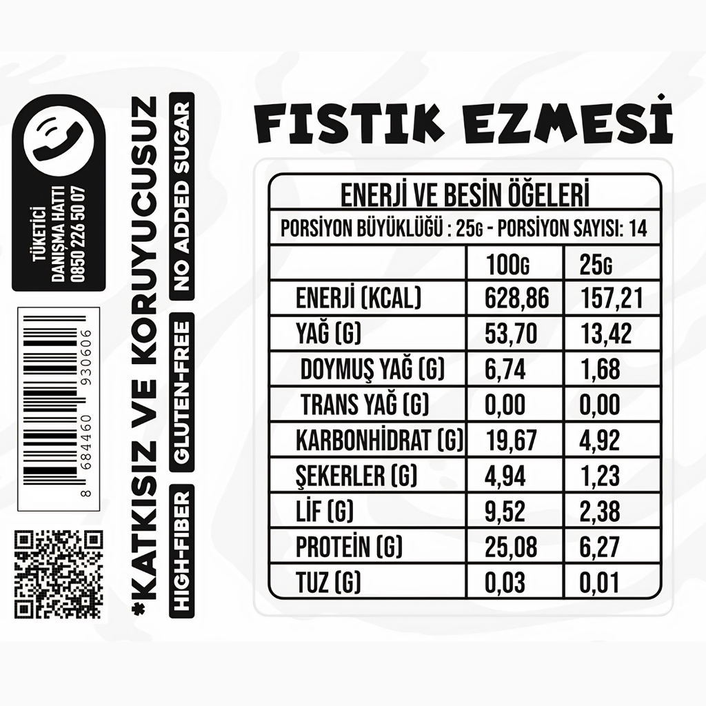 Mustang Nutrition Crunchy Ballı Bitter Çikolatalı Fıstık Ezmesi 350 g