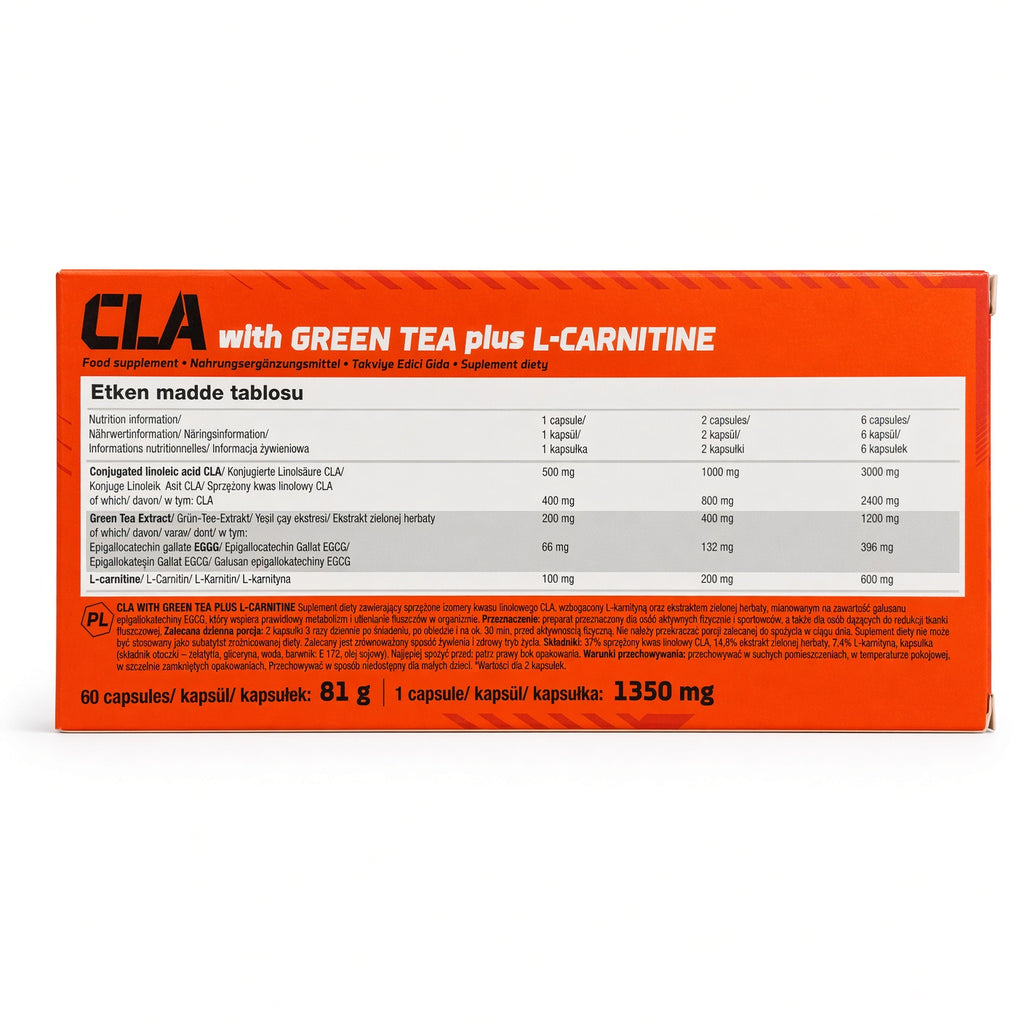 Olimp CLA + L-Carnitine 60 Kapsül – etken madde tablosu