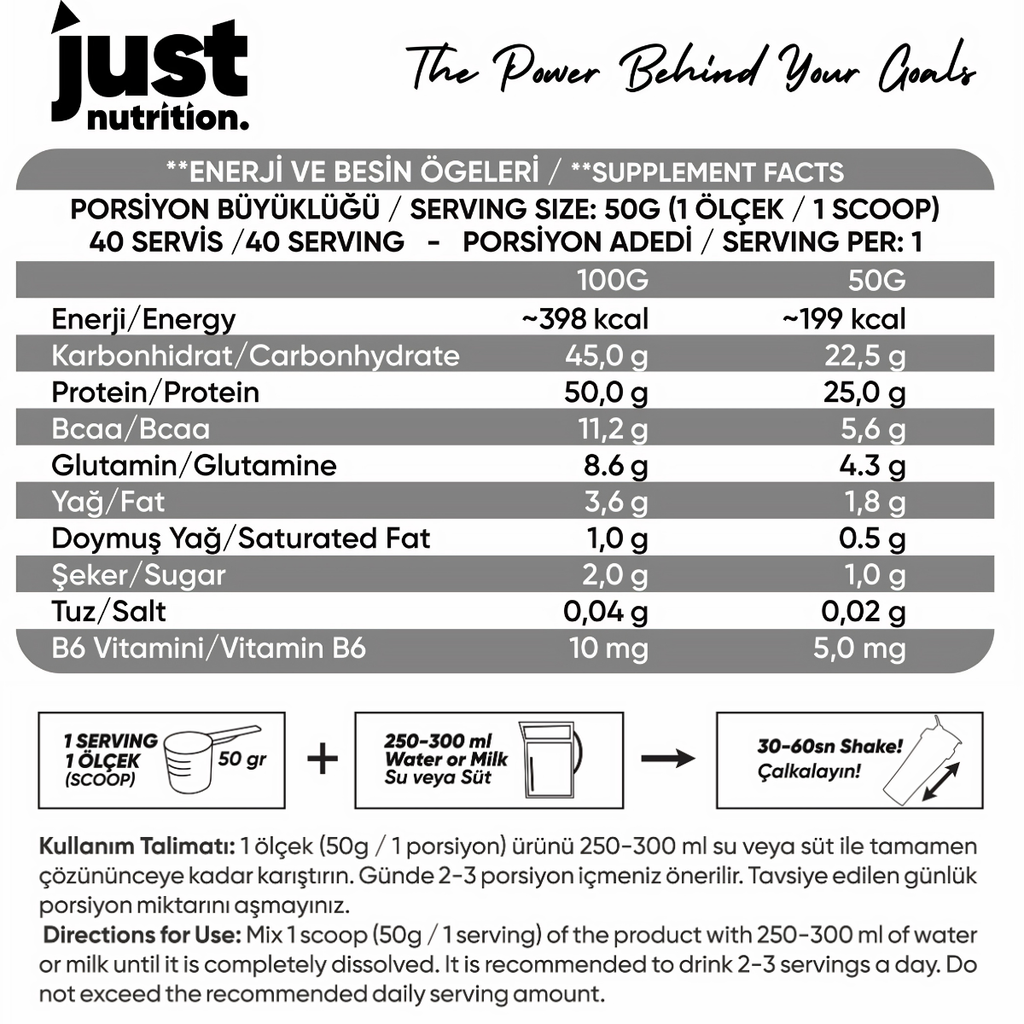 Just Nutrition Whey Protein 2000 Gr Çikolata