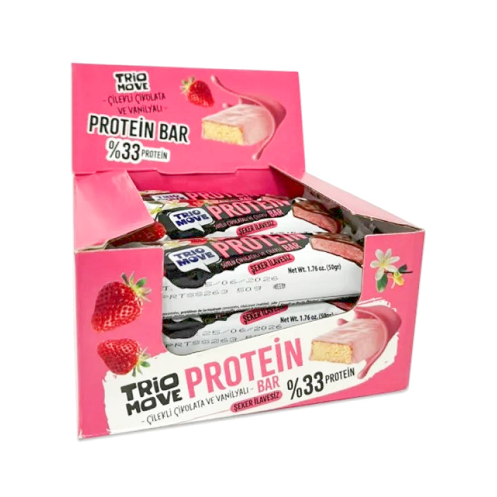 Trio Move Protein Bar 9 Adet X 50 Gr Çilekli Çikolata & Vanilya