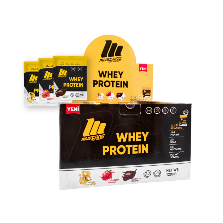Mustang Nutrition Whey Protein 30 Saşe 1200 Gr