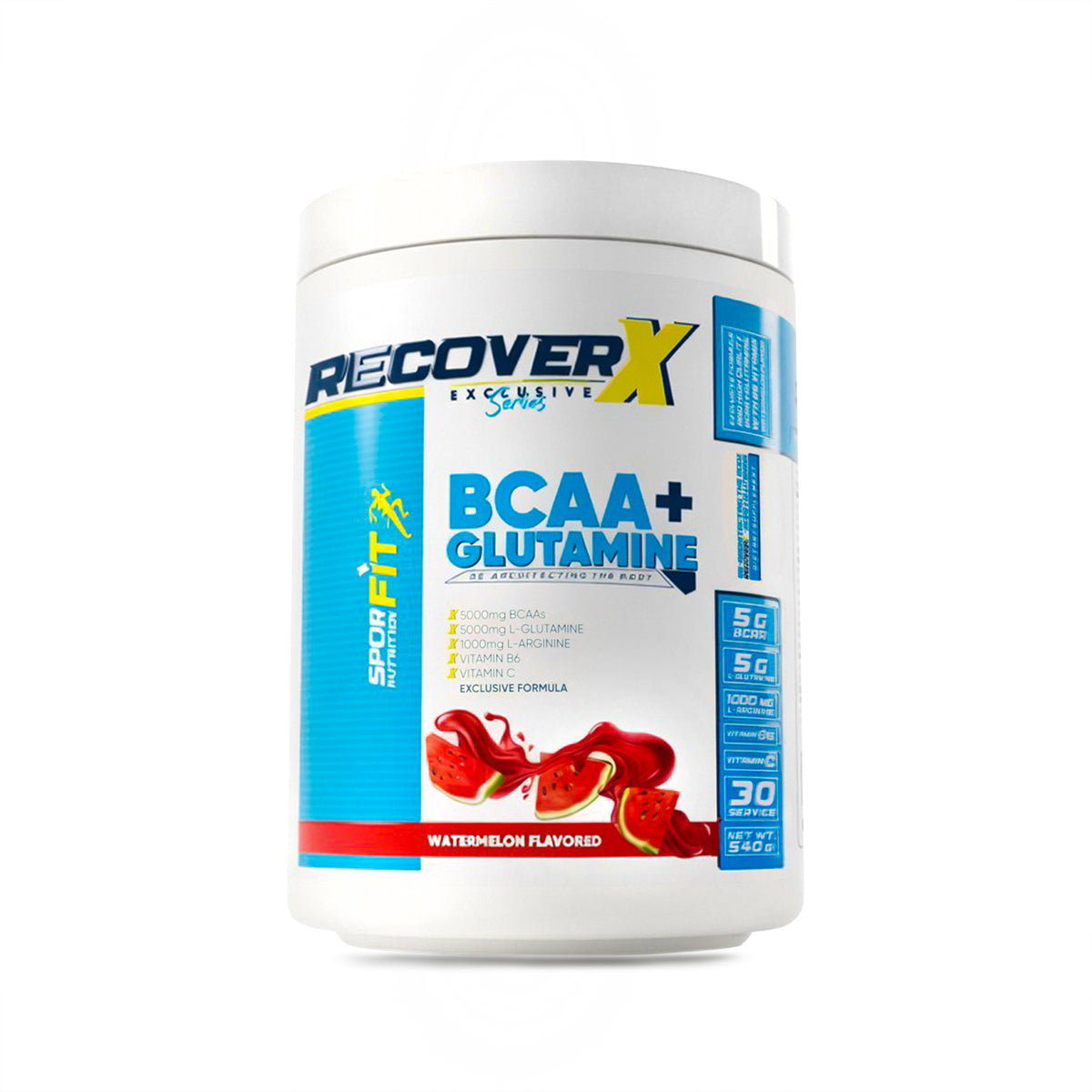 Sporfit Nutrition RecoverX BCAA + L-Glutamine 540 Gr 30 Servis Karpuz