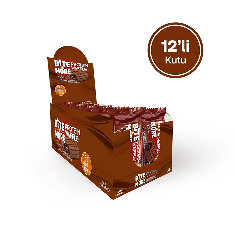 Kakaolu Çikolata Kremalı Protein Waffle (55g x 12 Adet)