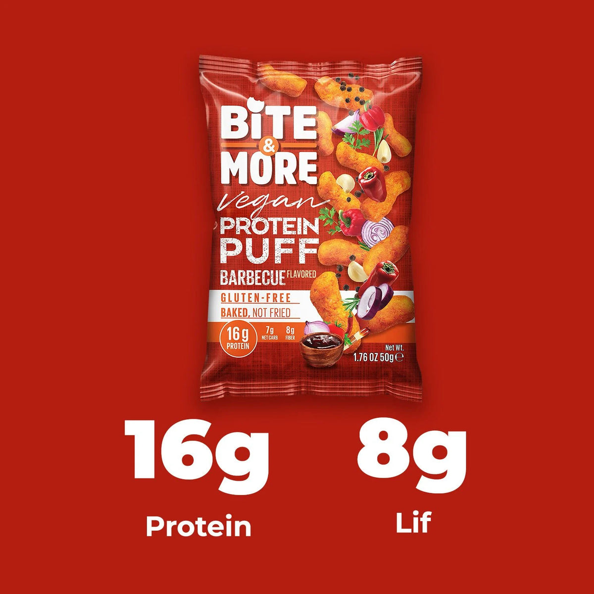 Bite & More Barbekü Vegan Protein Puff 50 Gr