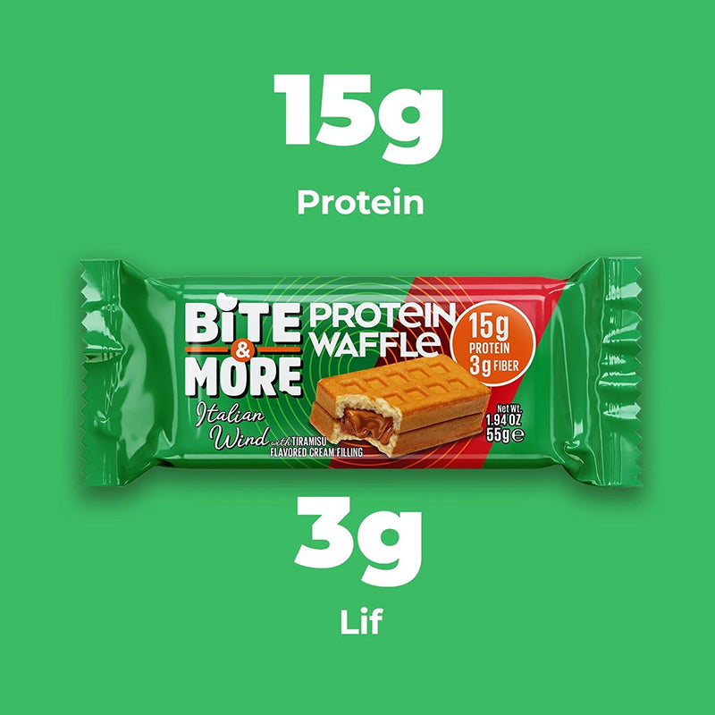 Tiramisu Kremalı Protein Waffle (55g x 12 Adet)
